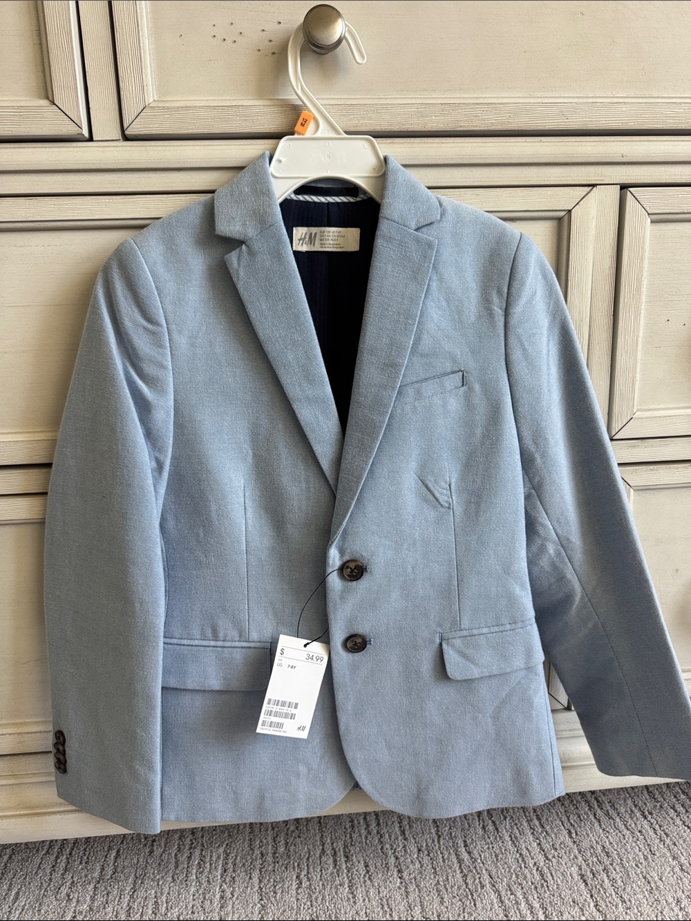 H&M kids Light Blue Sport Coat - Two-Button Notch Lapel